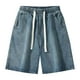 thumbnail image 2 of WILLBEST Pantalones Cortos para Hombre, Nuevos Pantalones de Verano de Cinco Puntos para Hombre, Diseño Holgado Informal, Pantalones Cortos de Mezclilla Versátiles A La Moda., 2 of 4