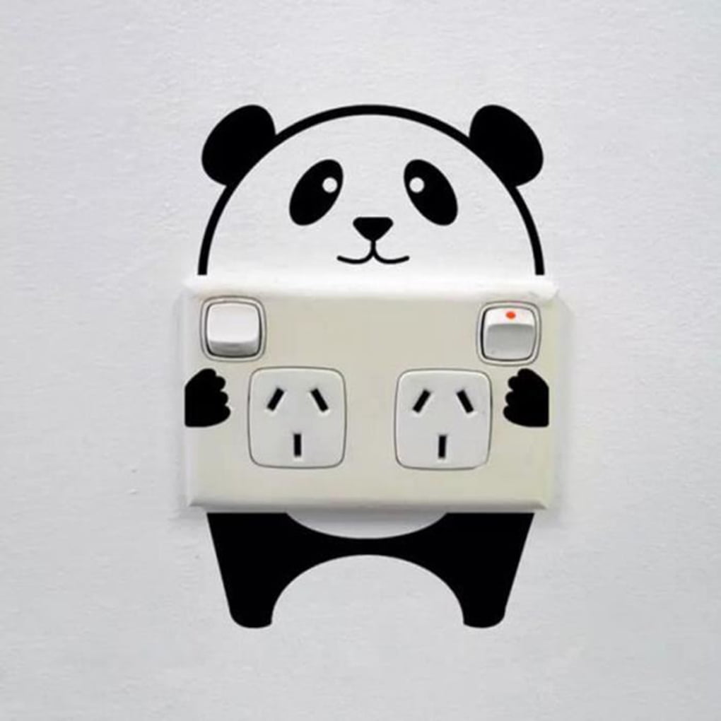 Panda wall stickers switch drawing room poster switch paster home decor drawing room decals decoration switch wallpaper home tile use | Walmart Canada Panda wall stickers switch drawing room poster switch paster home decor drawing room decals decoration switch wallpaper home tile use | Walmart Canada