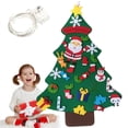 thumbnail image 1 of B 23-Piece Diy Felt Christmas Tree Kit With 3 Meter Lights For Kids Holiday Craft Decorations Educational Fun Activity Set For Children Seasonal Home Decor, 1 of 5