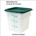thumbnail image 2 of Excellante 4 quart plastic square food storage containers - white, NSF certified, comes in each, 2 of 5