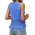 thumbnail image 5 of Sleeveless Women Crochet Casual Knit Tank Tops Sweater Vest, 5 of 6