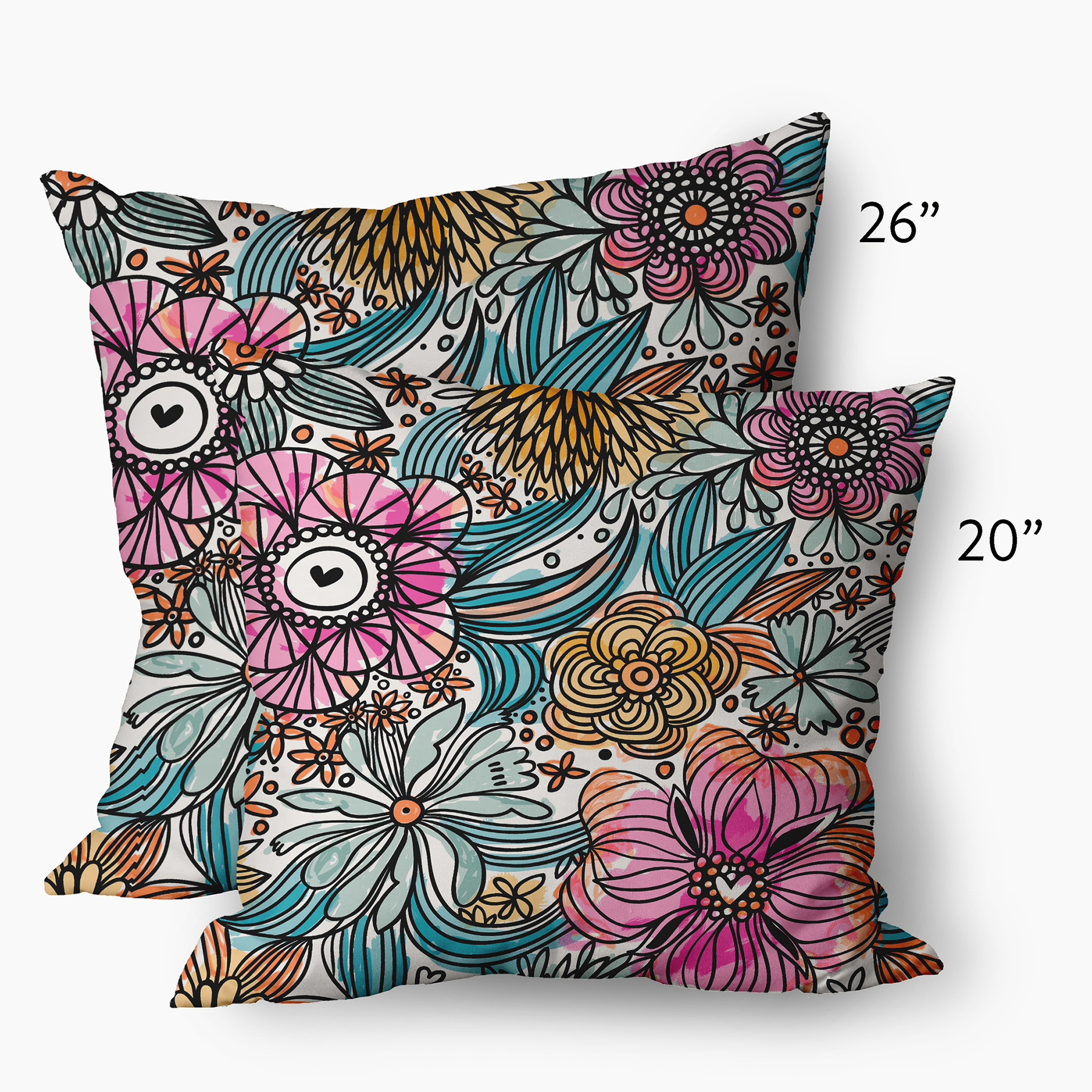 26" x 26" Simply Daisy Flower Melange Decorative Throw Pillow