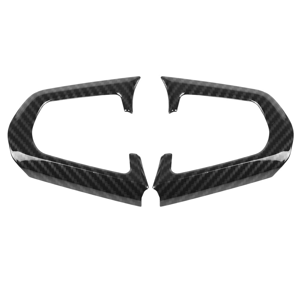 Carbon Fiber Style Car Interior Steering Wheel Button Frame Trim for BMW 5 Series G30 2017-2018