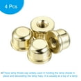 thumbnail image 3 of Uxcell Tapped 1/4-27 Thread for Lamp Harp Gold Lamp Shade Finials Caps Iron Electroplated 4 Pack, 3 of 6