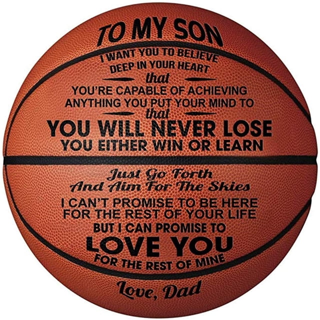 Personalized Engraved Basketball Gift - Custom 29.5" Ball for Son/Daughter/Grandson