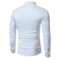 thumbnail image 3 of Lilgiuy Workout Shirts for Casual Solid Turn Down Long Sleeve Pullover Zipper Top for Anniversary Graduation, 3 of 4