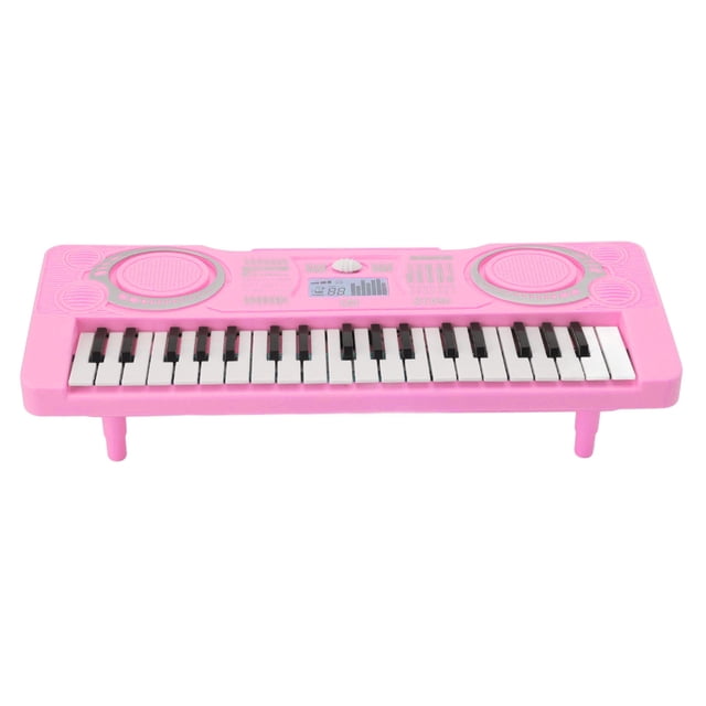 Keyboard Piano Toy, 4 Brackets Kids Keyboard Piano Early Educational Develop Confident For Home Play Pink