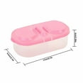 thumbnail image 3 of Food Storage Box Kitchen Fridge Transparent PP Double Grip box food storage box Fresh Food Storage Sealed Container, Pink, 3 of 7