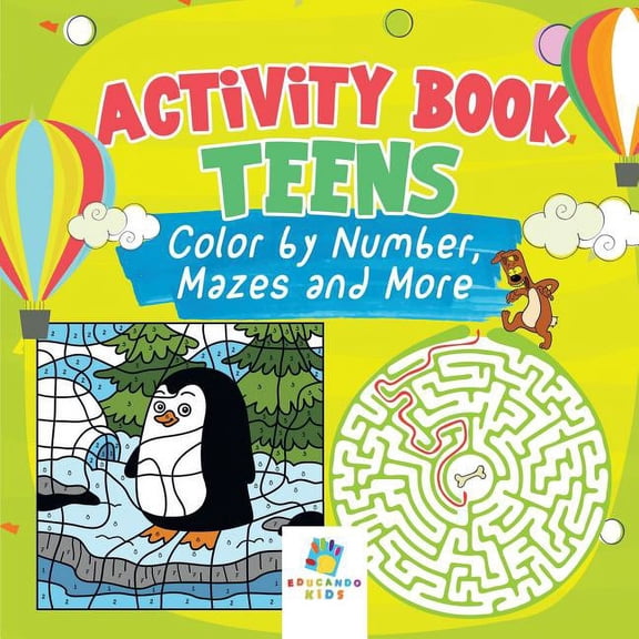 Activity Book Teens Color by Number, Mazes and More, (Paperback)