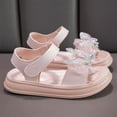 thumbnail image 4 of LIIPEE Girls Sandals Summer New Cute Rhinestone Bowknot Open Toe Non- Soft Sole Shoes Girls Versatile Beach Outdoor Princess Sandal,Red,8-8.5 Years, 4 of 6