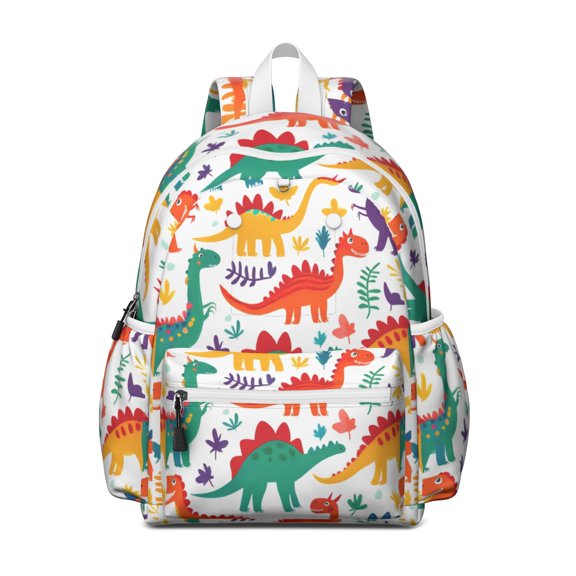 Cute Dinosaur Pattern Backpack for School,Cute School Bag,Schoolbag with Adjustable Shoulder Straps & Padded Back,13.4"x11"x4.7"
