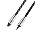 thumbnail image 1 of Toslink a Mini Plug Cable de audio digital de fibra óptica de 3.5 mm SPDIF Conector chapado en oro Transmisión de 250M bit/s(2m) Unbranded XD03102-03, 1 of 7