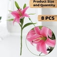 thumbnail image 3 of Dinheiro 5 paquetes de flores artificiales para exteriores, flores falsas UV que no se decoloran, plantas de plástico sintético para jardín, porche, ventana, jardinera, flores falsas para exteriores, 3 of 5