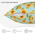 thumbnail image 5 of Fotbe White Polka Dot Sunflower A Pattern Velvet Decorative Throw Pillow Covers with Elegant Piping, Soft Plush Cushion Cover for Sofa, Bed, Car, Office-20"x20", 5 of 8