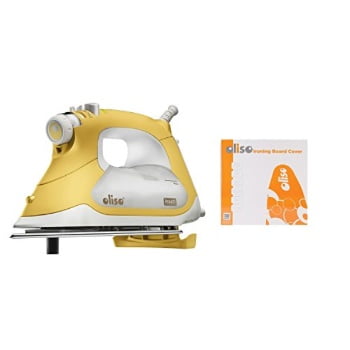 Pink Oliso Iron Oliso TG1600 Smart Iron / Steam Iron + Ironing Board Cover BUNDLE - iTouch Self Lifting Technology - Auto Shut Off - Multiple Steam Iron Options - 1800W - Extra Long Cord 12' with 360° Rotation ()