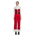 thumbnail image 2 of No Boundaries Juniors Santa Christmas Jumpsuit, Sizes XS-3XL, 2 of 5