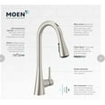 thumbnail image 3 of Moen Sarai 87836EVSRS Smart Faucet Spot Resist Stainless 1-Handle Deck-Mount Pull-Down Voice Activated Kitchen Faucet, 3 of 5