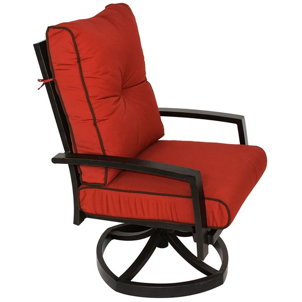 Quincy Cast Aluminum Outdoor Patio Swivel Rocker Chair