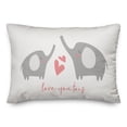 thumbnail image 2 of Creative Products Elephant Love 14x20 Spun Poly Pillow, 2 of 3