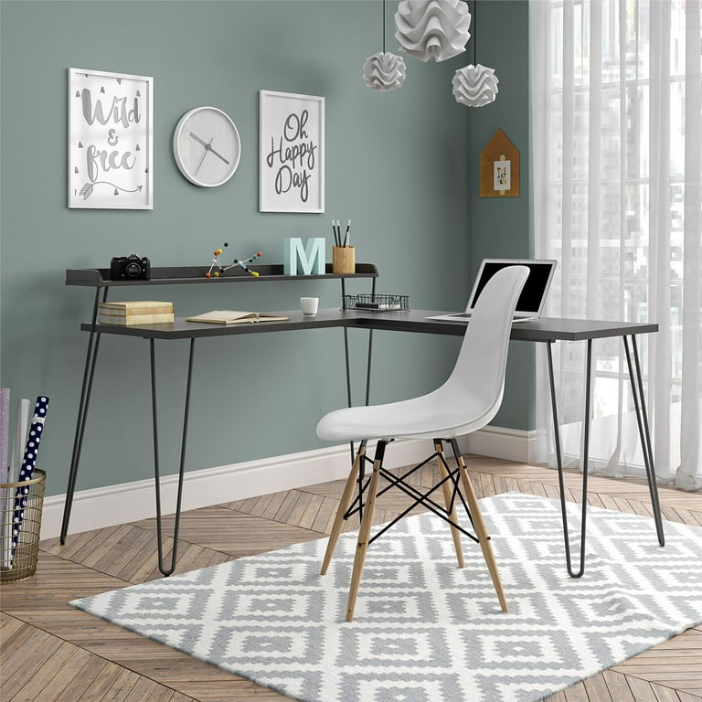 Ameriwood retro desk with cheap riser