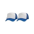 thumbnail image 1 of Top Headwear Men's Blank Rope Trucker Foam Mesh Plain White/Royal, 1 of 2