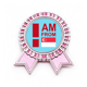 thumbnail image 1 of Soy de Singapur Insignia broche Medalla rosa premiada, 1 of 3
