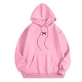 thumbnail image 4 of Women's Fashion Casual Hoodie with Elegant Bow Print and Convenient Front Pocket for Everyday Style, 4 of 5