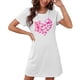 thumbnail image 4 of Camisón corto de talla grande para mujer, camisón de manga corta con estampado de pecho a la moda, camisón para mujer, 4 of 7
