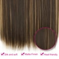 thumbnail image 3 of SHCKE Invisible Hair Extensions with Invisible Transparent Wire Removable Secure Clips in Straight Synthetic Hairpiece for Women 22 Inch, 3 of 6