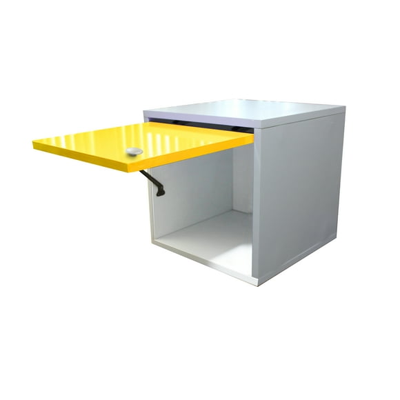 Buro Flotante Recamara Mdf Mesa Envio Ensamblado Amarillo
