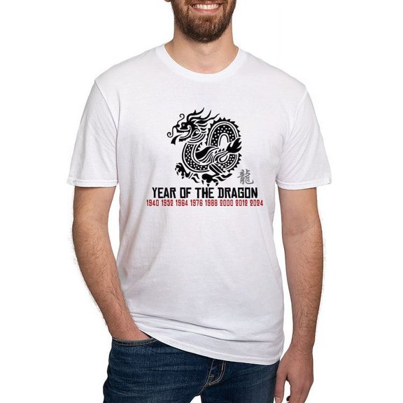 CafePress - Chinese New Year Of The Dragon Fitted T Shirt - Fitted T-Shirt, Vintage Fit Soft Cotton Tee