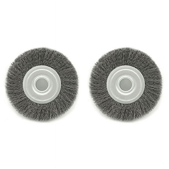 2Pcs 6Inch Wire Wheel for Bench Grinder-Wire Brush Grinder, Efficient Clean Rust From Assorted Car Parts & Engines.