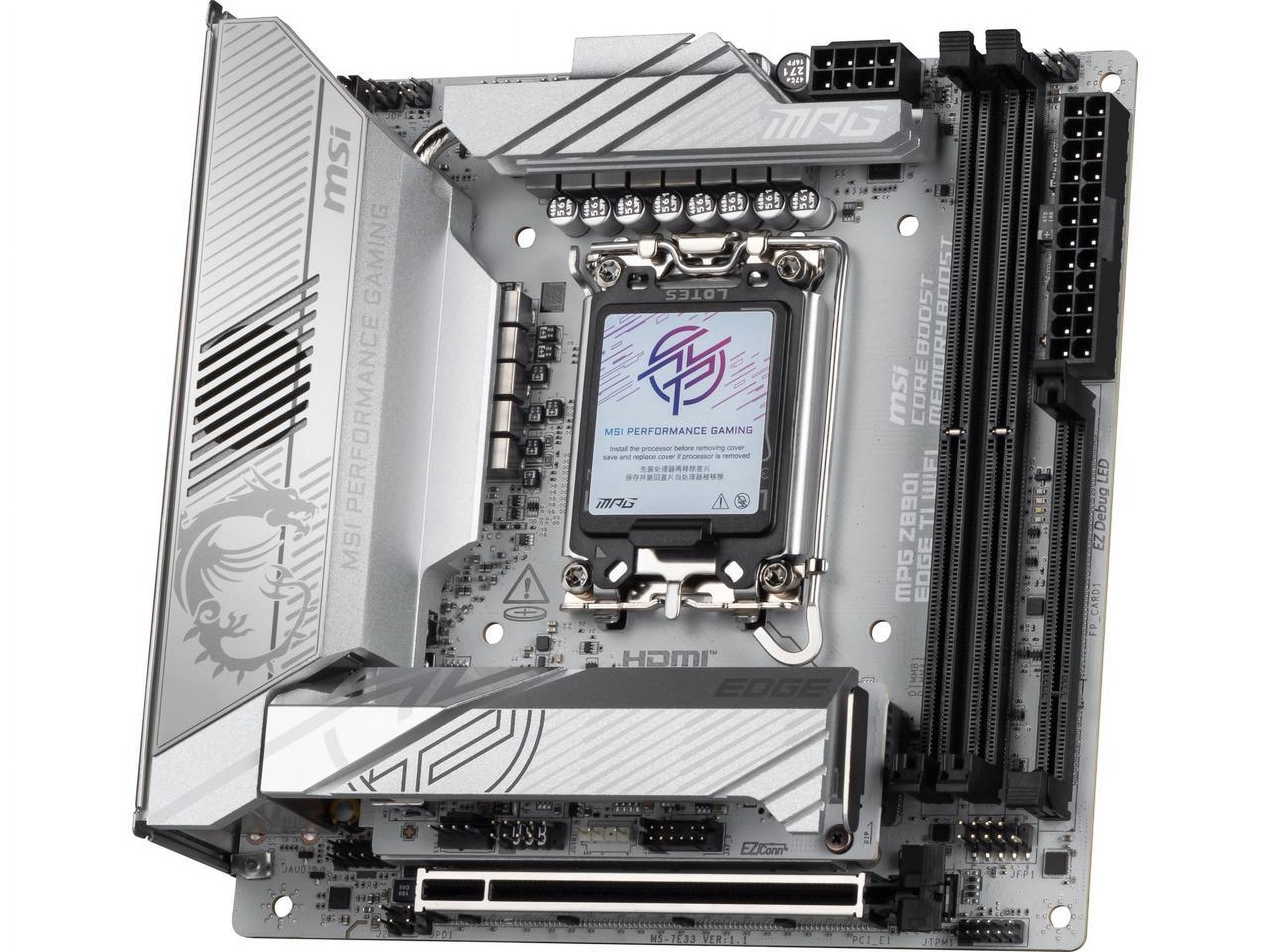 MSI MPG Z890I EDGE TI WIFI LGA 1851 Intel Z890 SATA 6Gb/s Mini ITX Motherboard