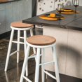 thumbnail image 5 of Round Memory Foam Chair Cushion Circle Bar Stool Pad Detachable Chair Seat Cushion with Removable Cover and Rubber Back Anti Slip Kitchen Dining Chair Pad 15 Inches Camel, 5 of 5