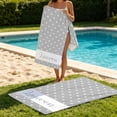 thumbnail image 4 of Leeye Customizable Beach Towel with Initials, Personalized Coastal Towel for Swimming Pool and Travel Comfort, Light Gray, 59.06x29.53in, 4 of 4