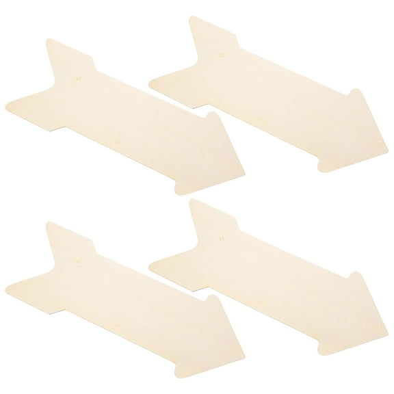 4 Pcs Blank Hanging Sign Wooden Arrow Ornaments Office