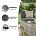 thumbnail image 3 of Amopatio 5 Pieces Patio Conversation Set, Outdoor Sectional PE Rattan Wicker Furniture Seat,GRAY, 3 of 7