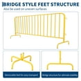 thumbnail image 2 of GloryStar Metal Interlocking Barricade, Heavy-Duty Steel Barrier, Rust-Proof Powder Coat Finish, Removable Bridge Feet, Tool-Free Assembly for Outdoor Event, Marathon, 2 of 7