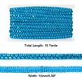 thumbnail image 2 of Unique Bargains 15 Yards 0.4 Inch Metallic Sequin Trim Sparkle Braid Sewing Ribbon, Blue, 2 of 3