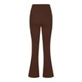 thumbnail image 5 of FUNUONY Women's Flare Pants with Pockets High Waisted Bootcut Work Trouser-Flare Workout Gym Pants Women's Stretchy Straight Dress Pants Tall Petite Regular for Work Business Coffee L, 5 of 6