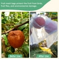 thumbnail image 6 of Uxcell 100 Pack Fruit Protection Bags - 4x6 Inch Fruit Netting Bags with Drawstring Apply to Plants(Army Green), 6 of 7