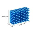 thumbnail image 4 of Uxcell 30x20x10mm Thermal Pad Aluminum Heatsink Electronic Radiators Blue 5 Pcs, 4 of 5