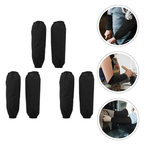 STOBOK Sleeve For Cook Arm Sleeves Black Cloth 12 Pieces
