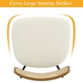 thumbnail image 2 of Lucky Monet 26"/29" Swivel Bar Stools/ Counter Stools with Bentwood Legs Set of 3 - Cream White-Rattan Back - Counter Height, 2 of 5