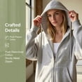 thumbnail image 6 of shoper Womens Zip Up Hoodies Oversize Sweatshirt Y2K Lightweight Jacket | Zip Up Hoodie Women Long Sleeve Zipper Sweatshirt With Hooded Fall Jacket Lightweight Coat Winter Clothing, 6 of 6