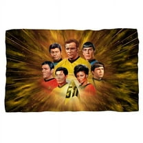 Trevco CBS1764-BKT1-36x58 36 x 58 in. Star Trek & 50th Crew Polyster Fleece Blanket, White