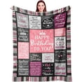 thumbnail image 1 of LHSHID Birthday Gifts for Women Girls Throw Blanket Happy Birthday Decorations for Women Gifts for Women Birthday Unique Womens Birthday Gift Ideas for Her Friend Mom Sister Grandma Wife 30"x40", 1 of 7