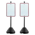thumbnail image 2 of KFFKFF Mobile Sign Holder, 5ft Durable Cast Iron Post with Sturdy Plastic Base on Wheels, Flexible Solution for Displaying No Parking & Handicap Signs, Includes Base, Hardware, in Black, 2 of 9