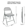 thumbnail image 6 of COSCO SmartFold Fabric Folding Chair, 4-Pack, Gray, 6 of 7