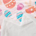 thumbnail image 3 of Erosebridal Girly Pink Happy Easter Sherpa Blanket 60x80, Colorful Rabbit Eggs Fuzzy Blanket Throw, 3 of 7